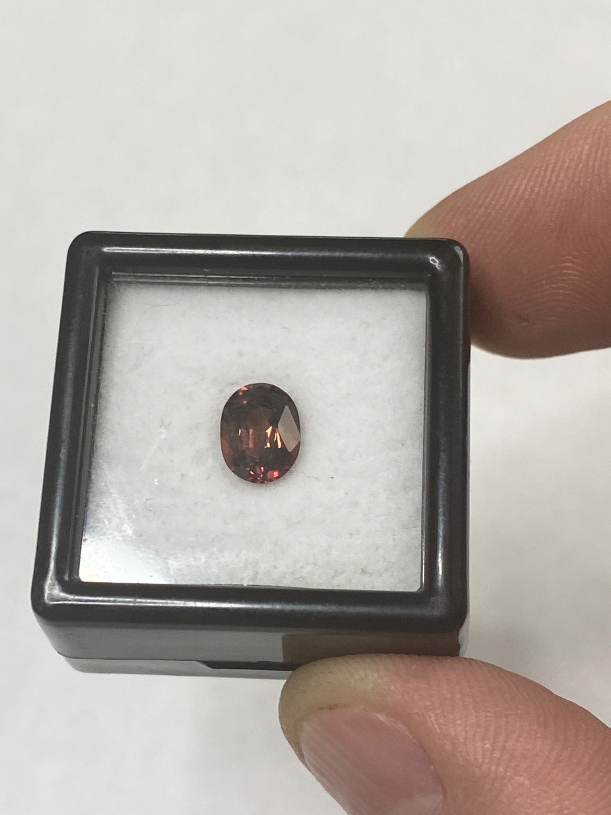 1.06ct Sunset Red Tourmaline Oval Cut Tanzinia