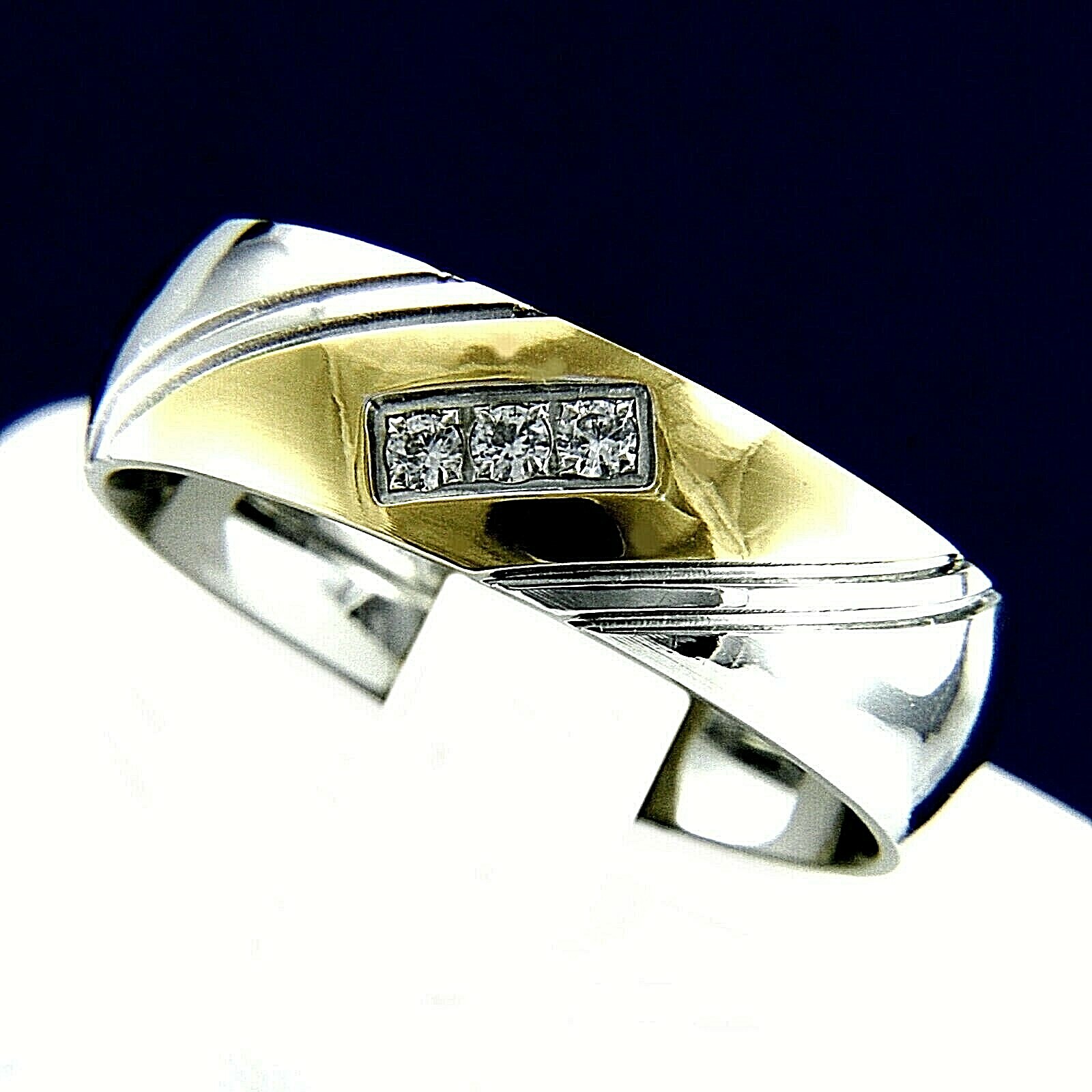 New Anniversary Stainless Steel Engagement Wedding Band CZ Men’s Ring