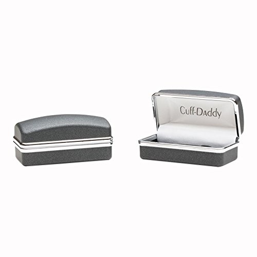 Mens Black and Gold Cufflinks and Studs – Sparkly Gold and Black Diamond Dust