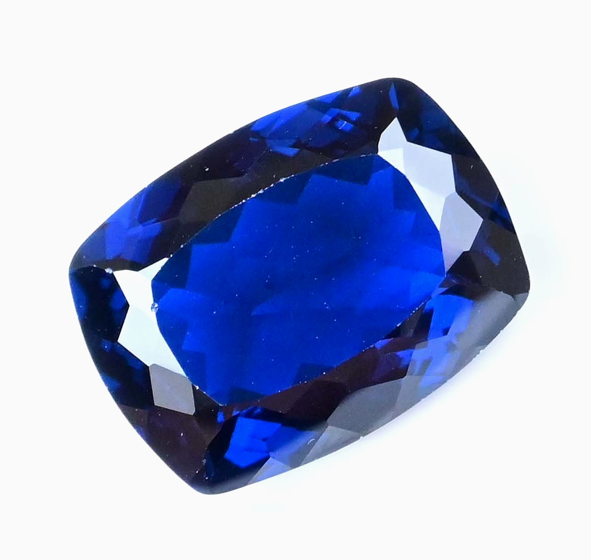 21.25 Ct Natural D’Block Blue Tanzanite Cushion Certified Flawless Gemstone