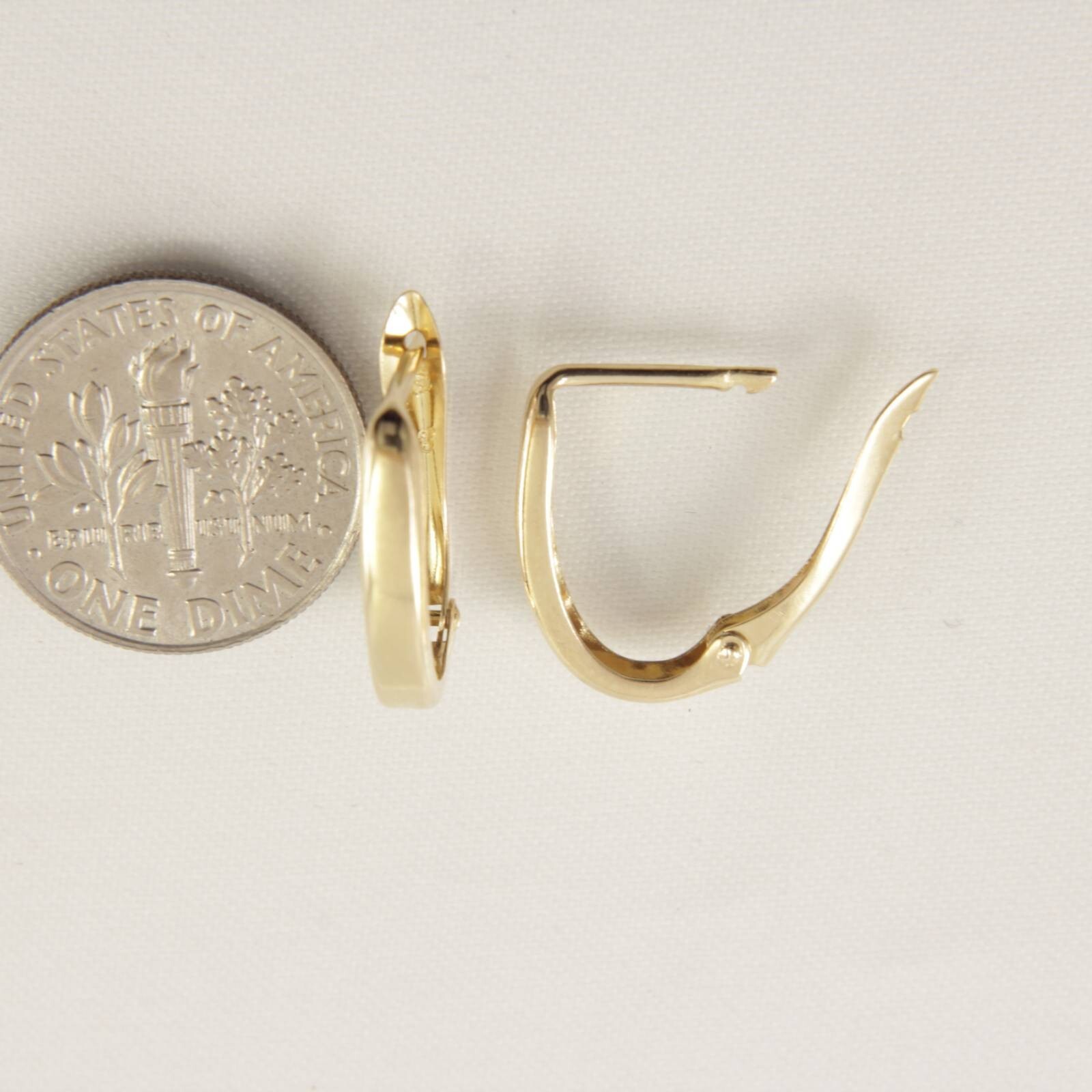 Pair of 14k Solid Yellow Gold Euro Back Finding for Earrings Good for Dangle DIY