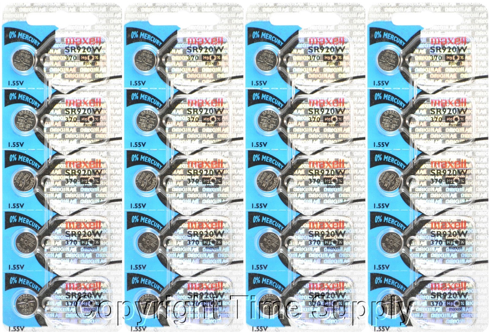 Maxell 370 SR920W SR920 370 D370 SR69 Watch Battery 0% MERCURY ( 20 PC )