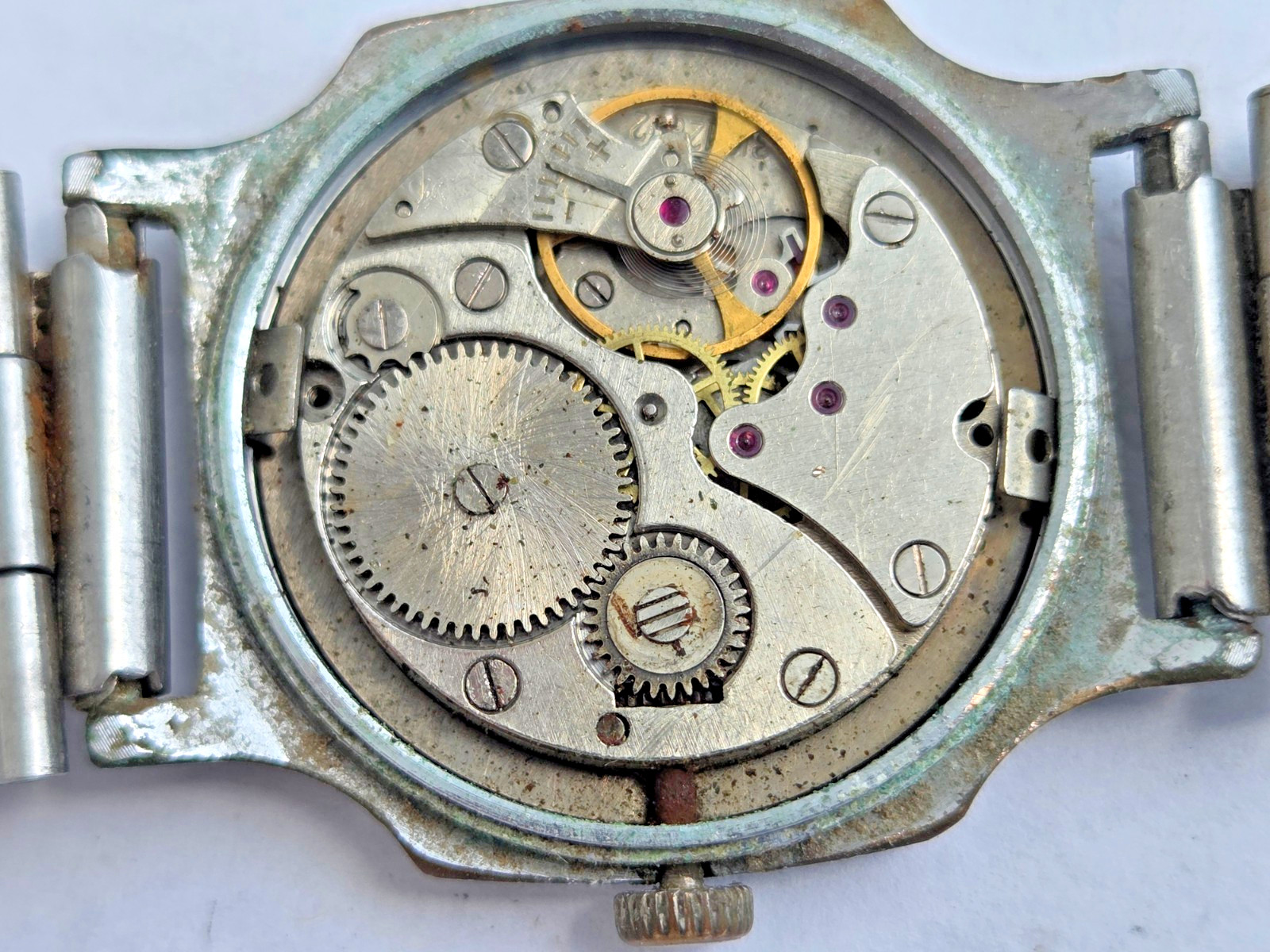 Russian Wristwatch Watch Pobeda , Victory . Made in USSR . Not working for parts