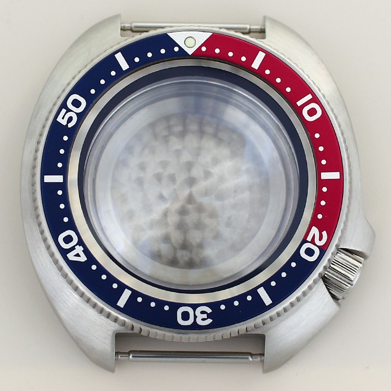 44mm Turtle Mod Stainless Watch Case Fit 28.5mm Dial For Seiko NH35 NH36 NH38