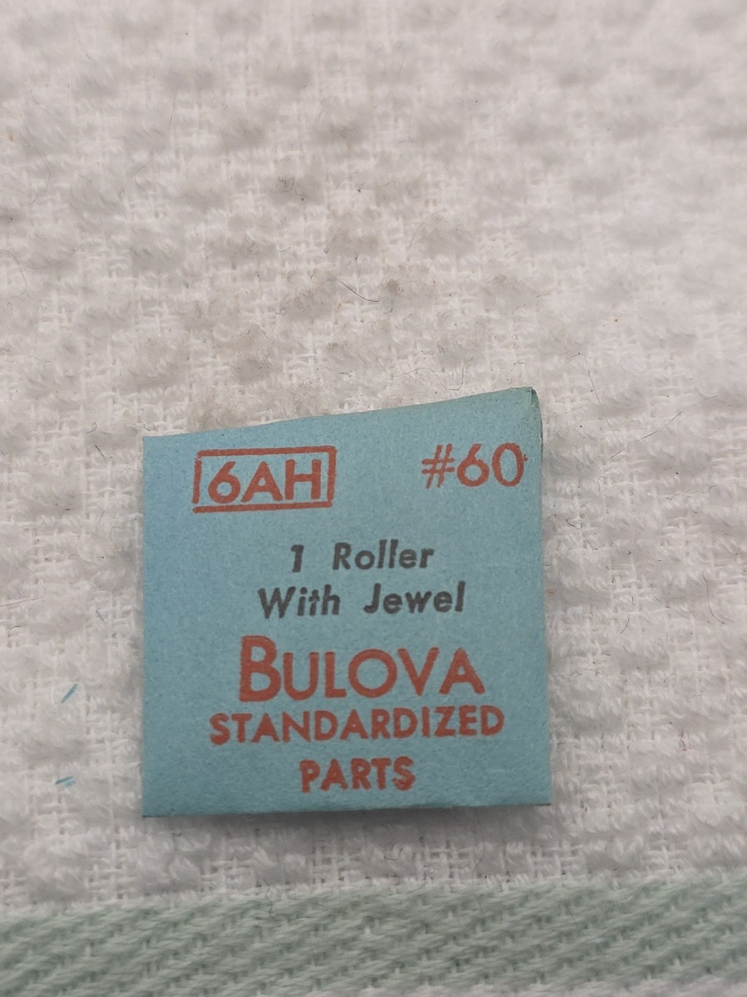 Bulova 1 Roller With Jewel 6AH #60 NOS