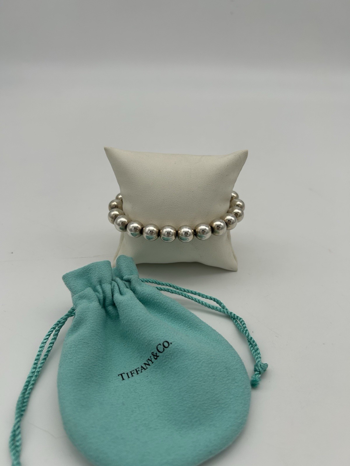 TIFFANY & CO STERLING SILVER HARDWEAR BALL BRACELET- 7.25 “LONG- MINT!