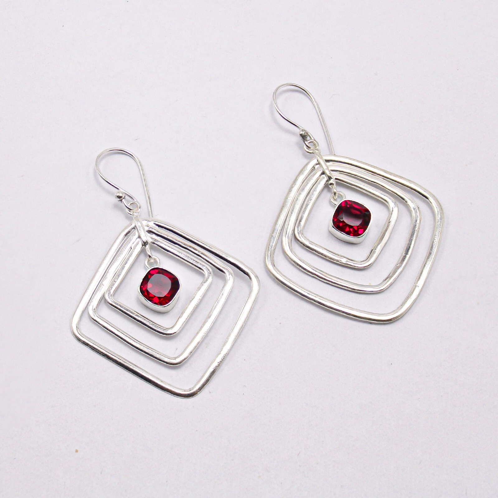 Pink Rubellite Jewelry Silver Gift For Friend Drop/Dangle Earrings 2.44″