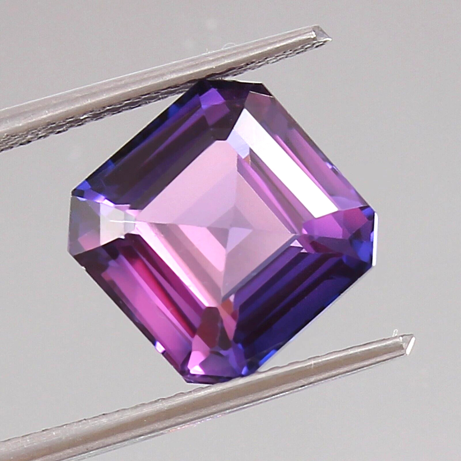 AAA Natural Ceylon Purple Sapphire Asscher Cut Loose Gemstone 11×11 MM – 8.45 CT