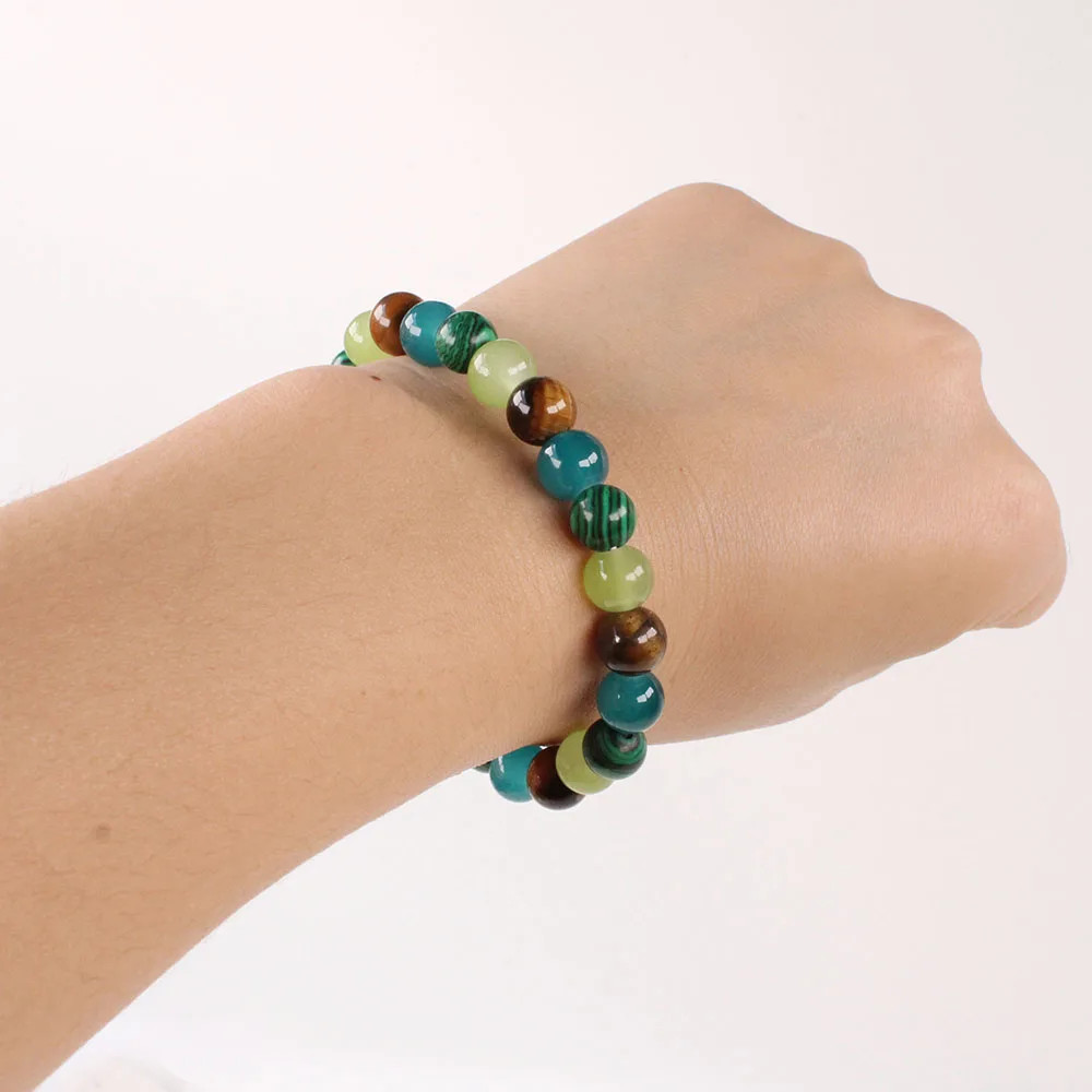 rich money bracelet women tiki Bohemian Natural stone Tiger eye stone bangles