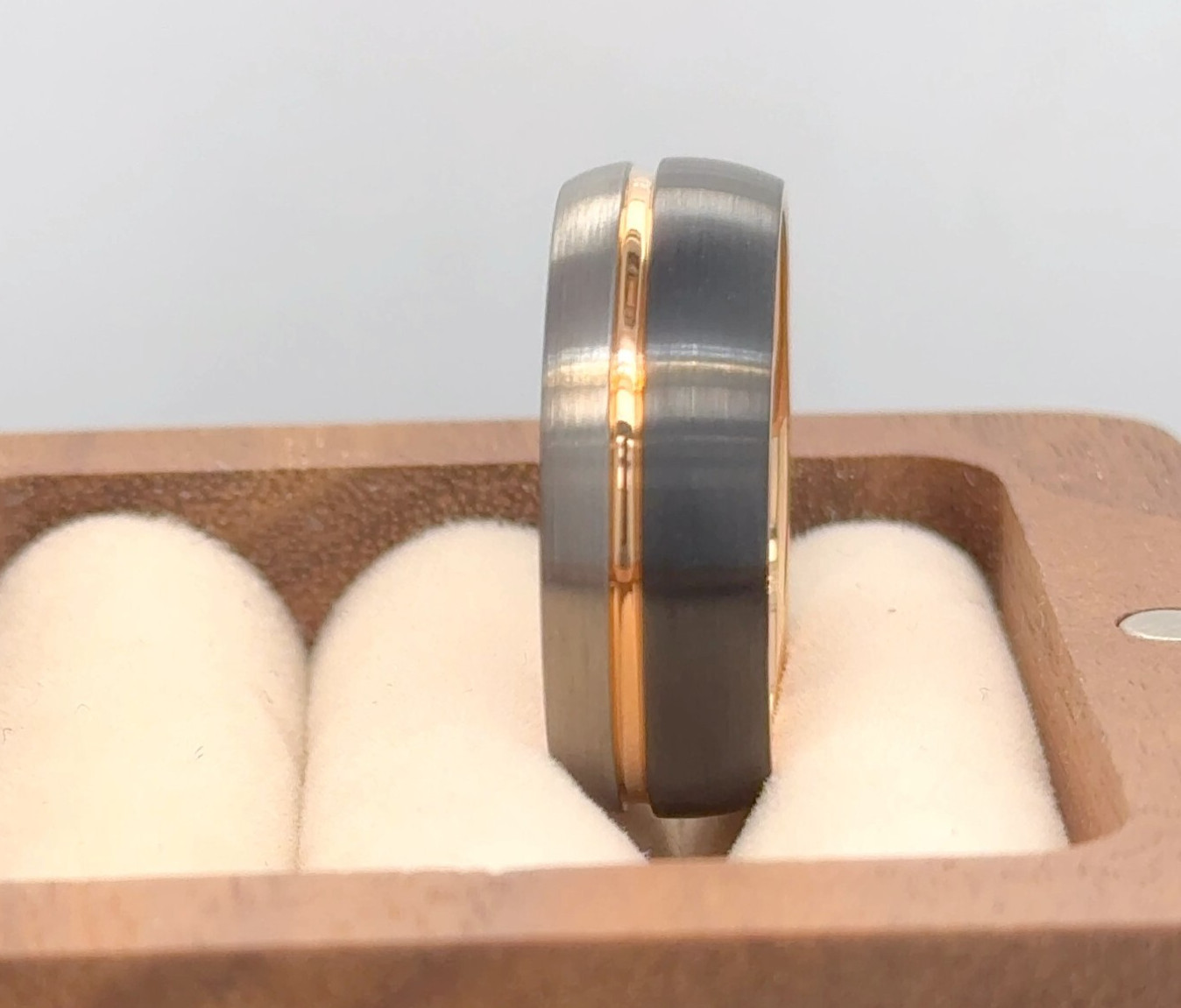 8mm Rose Gold Silver Black Tungsten Band Free Engraved Ring November Gift Ring