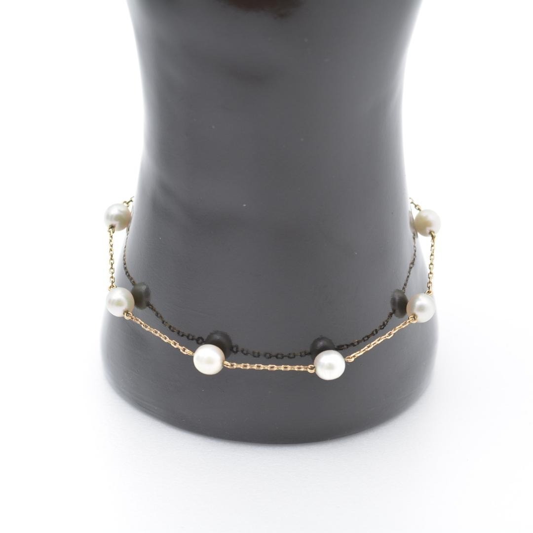MIKIMOTO Pearl bracelet Akoya pearl 5.7mm K14YG Yellow gold Ships from Japan