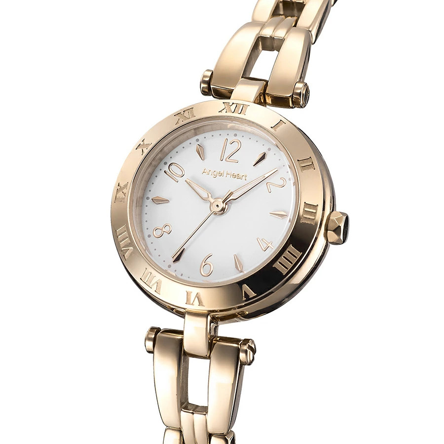 Angel Heart IT25PGC-N Innocent Time Solar Pink Pearl Gold SS JDM Watch