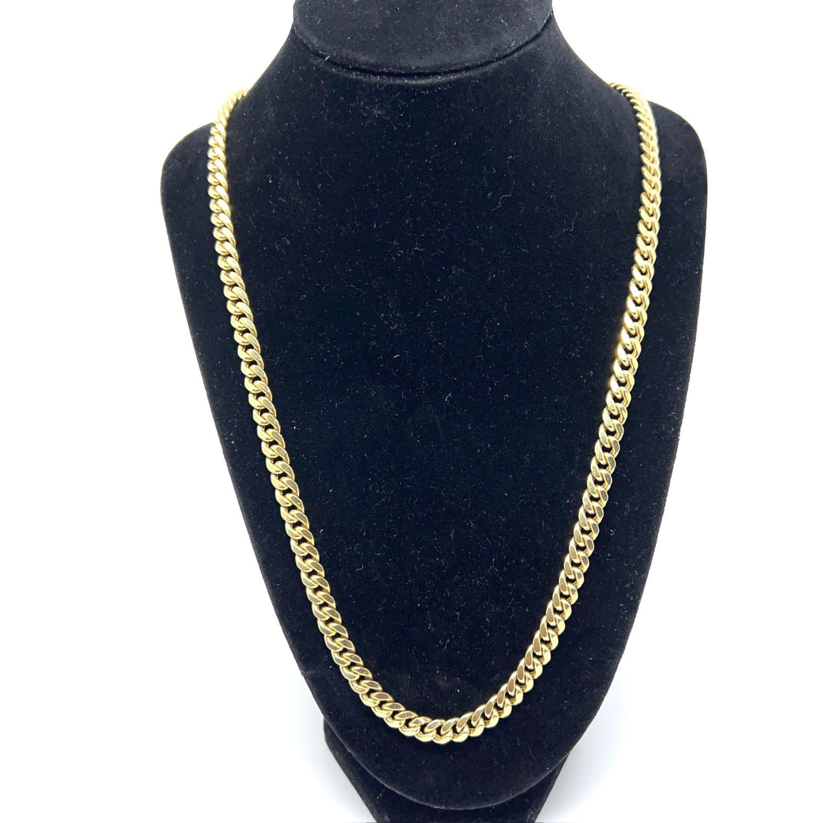 10K Yellow Gold Semi-Hollow Miami Cuban Necklace Chain 26″ – 31.6g – 6.7mm