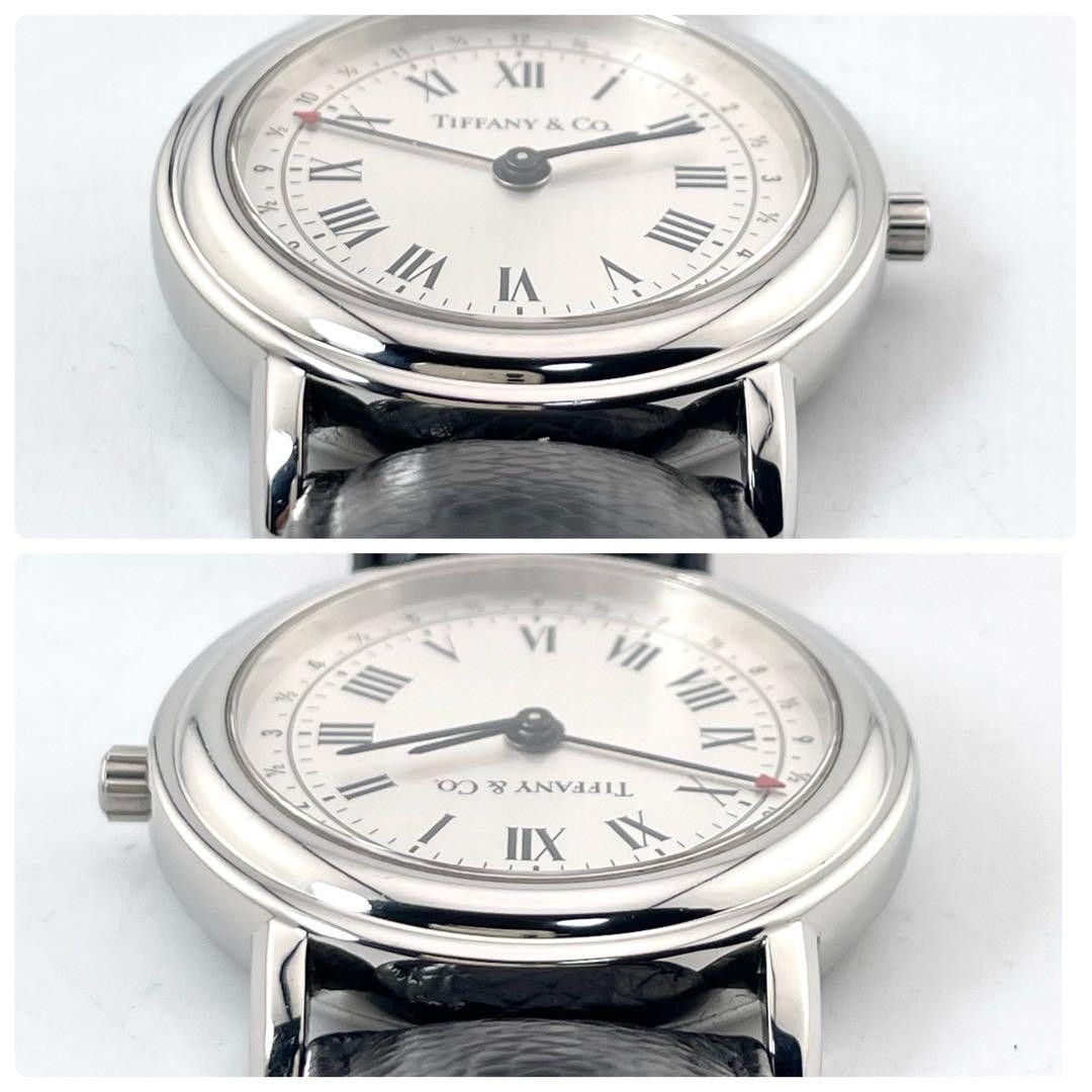 [B1P] Tiffany M191 Round Alarm Quartz Silver Dial Mens Wristwatch [w9t]