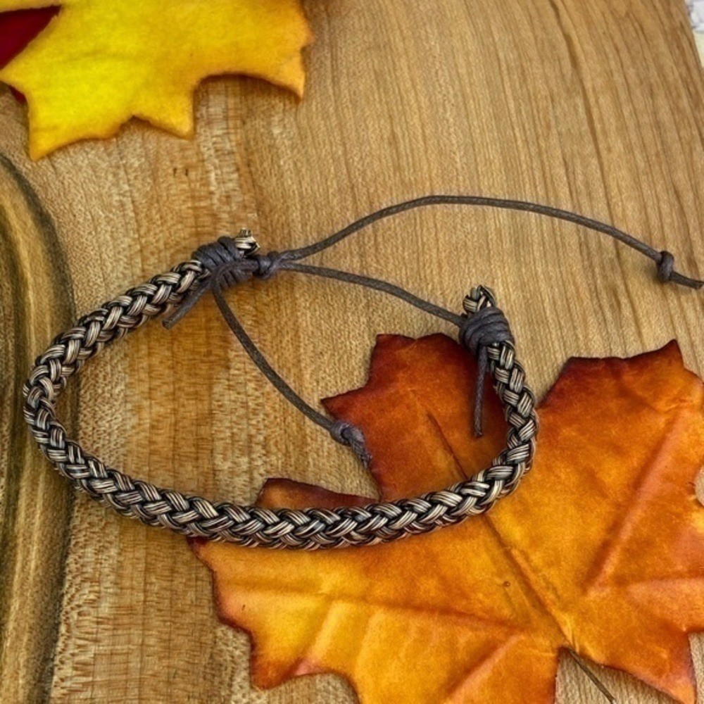 Mens Bracelets Bundle Adjustable Faux Leather & Hemp Bracelets Bundle