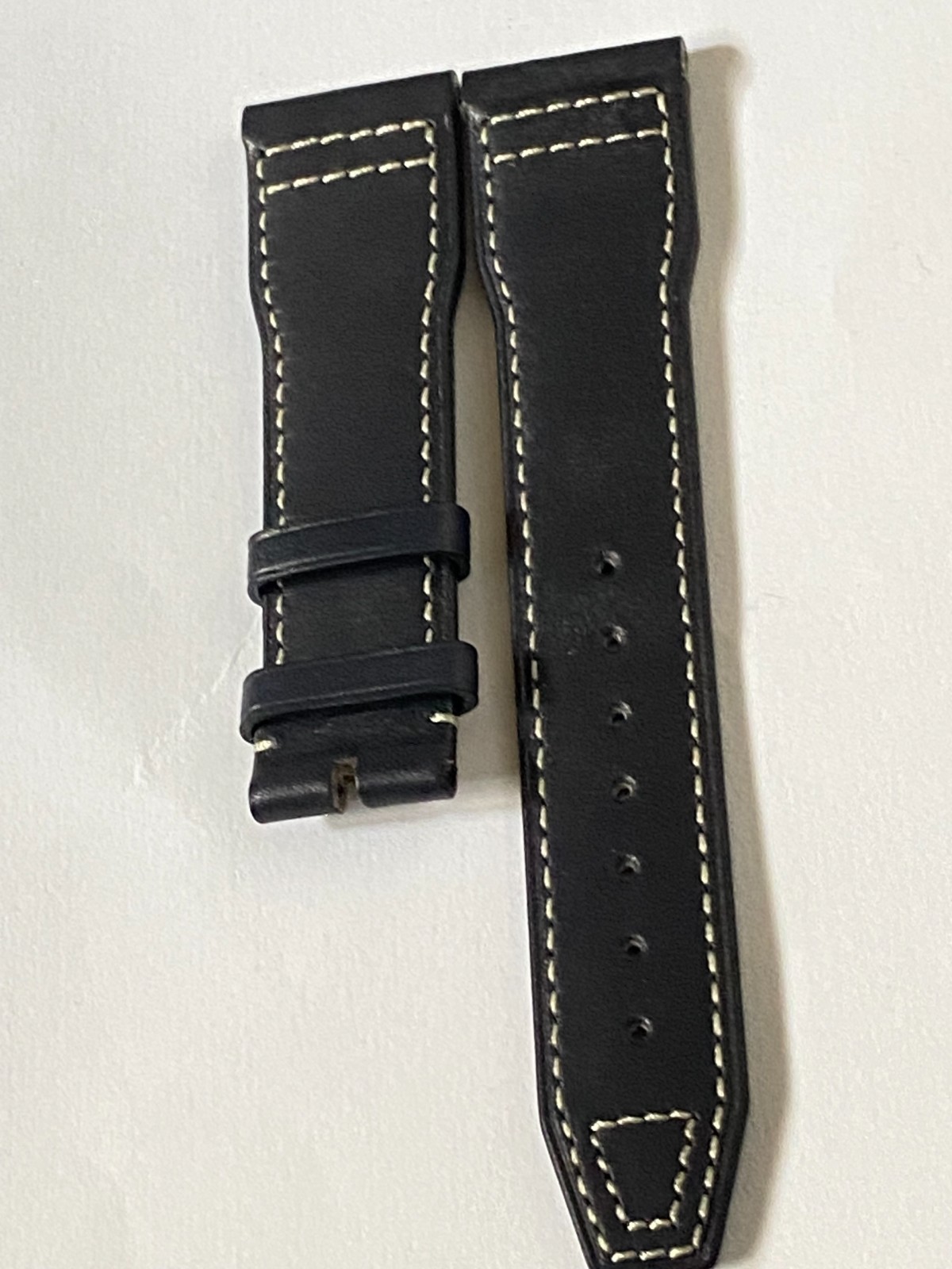 21 mm black leather easy fit strap suitable to Watches Portofino Portugieser IWC