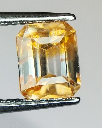 2.10 CT 1 PC TOP MOST BEAUTIFUL BI COLOUR ZIRCON OCTAGON LOOSE GEMSTONE