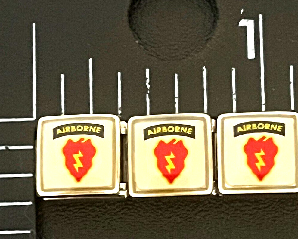 U.S. ARMY 4th BCT (AIRBORNE) 25th ID ALASKA ITALIAN CHARM (Stainless Steel 9MM)