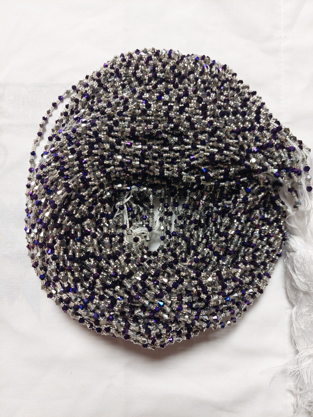 Crystal Tie on African Waist Beads Waistline Belly Chain for weight loss(42in/