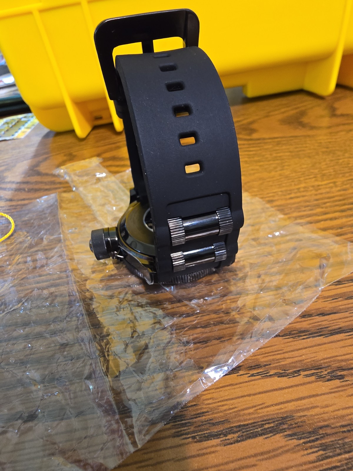 New Invicta Russian Diver Quinotaur Mechanical 1091 Triple Black Yellow 8 Slot