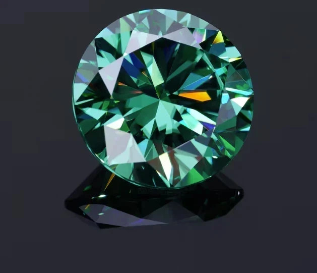 5 CT Natural Green Diamond 11.50 mm Round Cut VVS1 D Grade Certified Stone D03