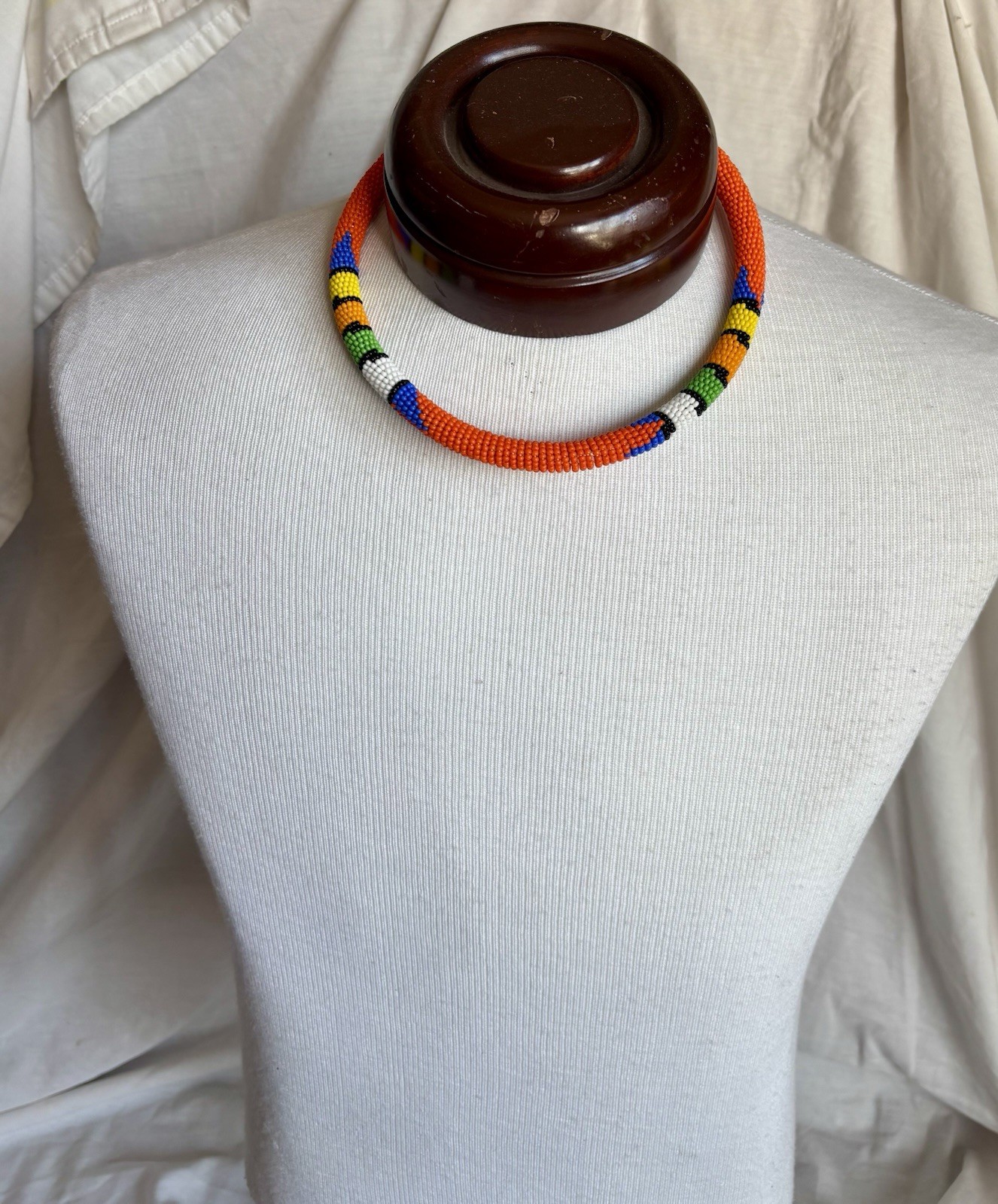 Maasai Beaded Necklace Collar Handmade Tribal Wedding Ceremonial African
