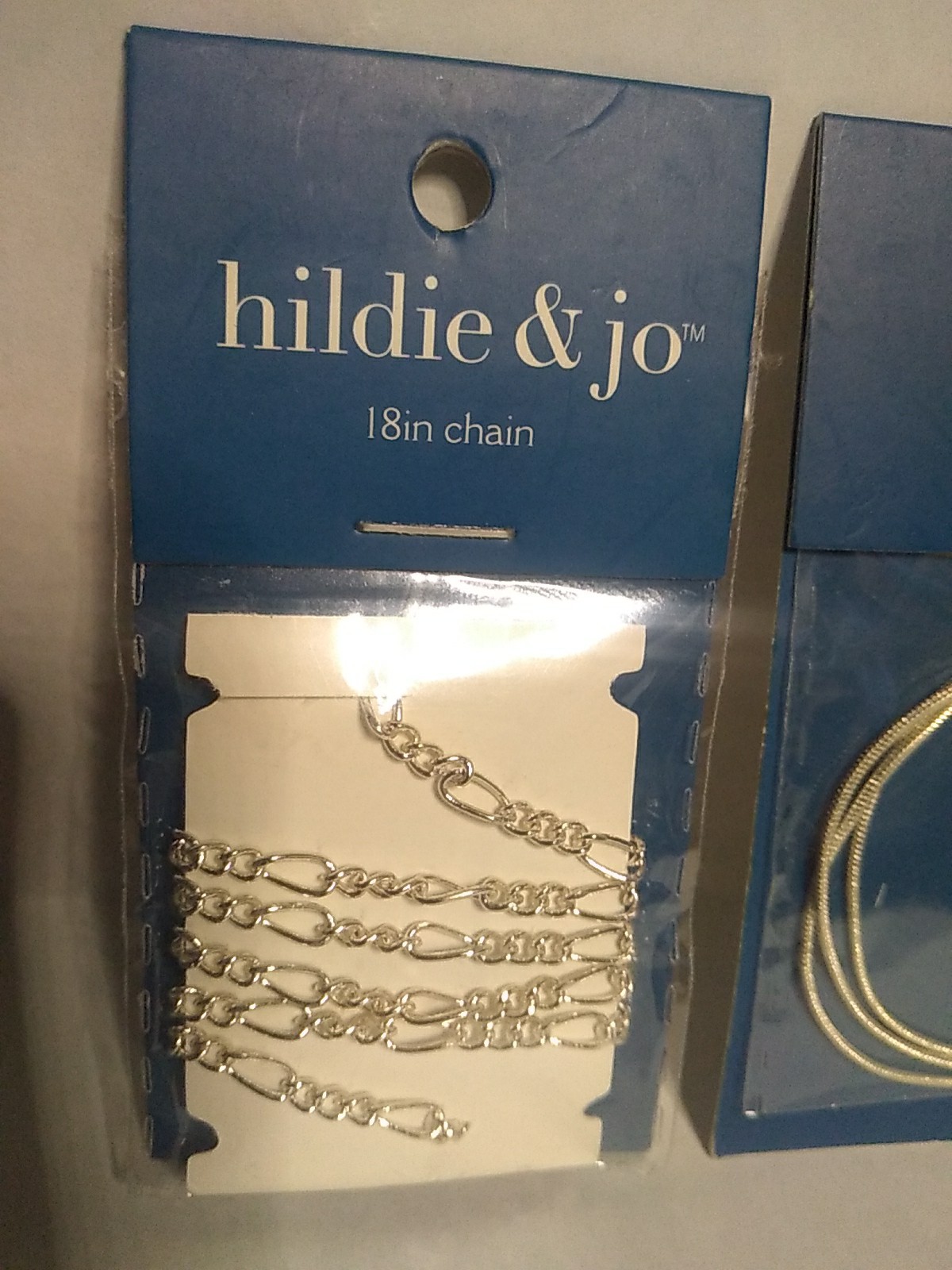 2X Hildie & Jo ~ 18″ Chain & 18″ Necklace Both SilverTone & New In Package!