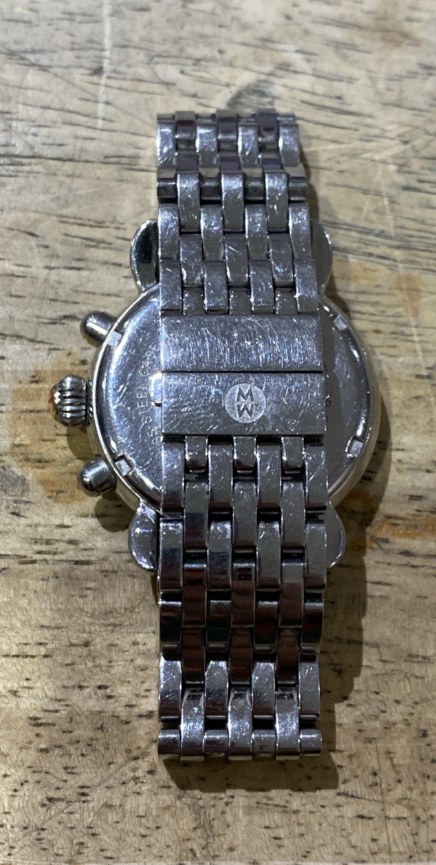 MICHELE CSX Diamond Chronograph MOP Dial Stainless Steel Watch 71-3600