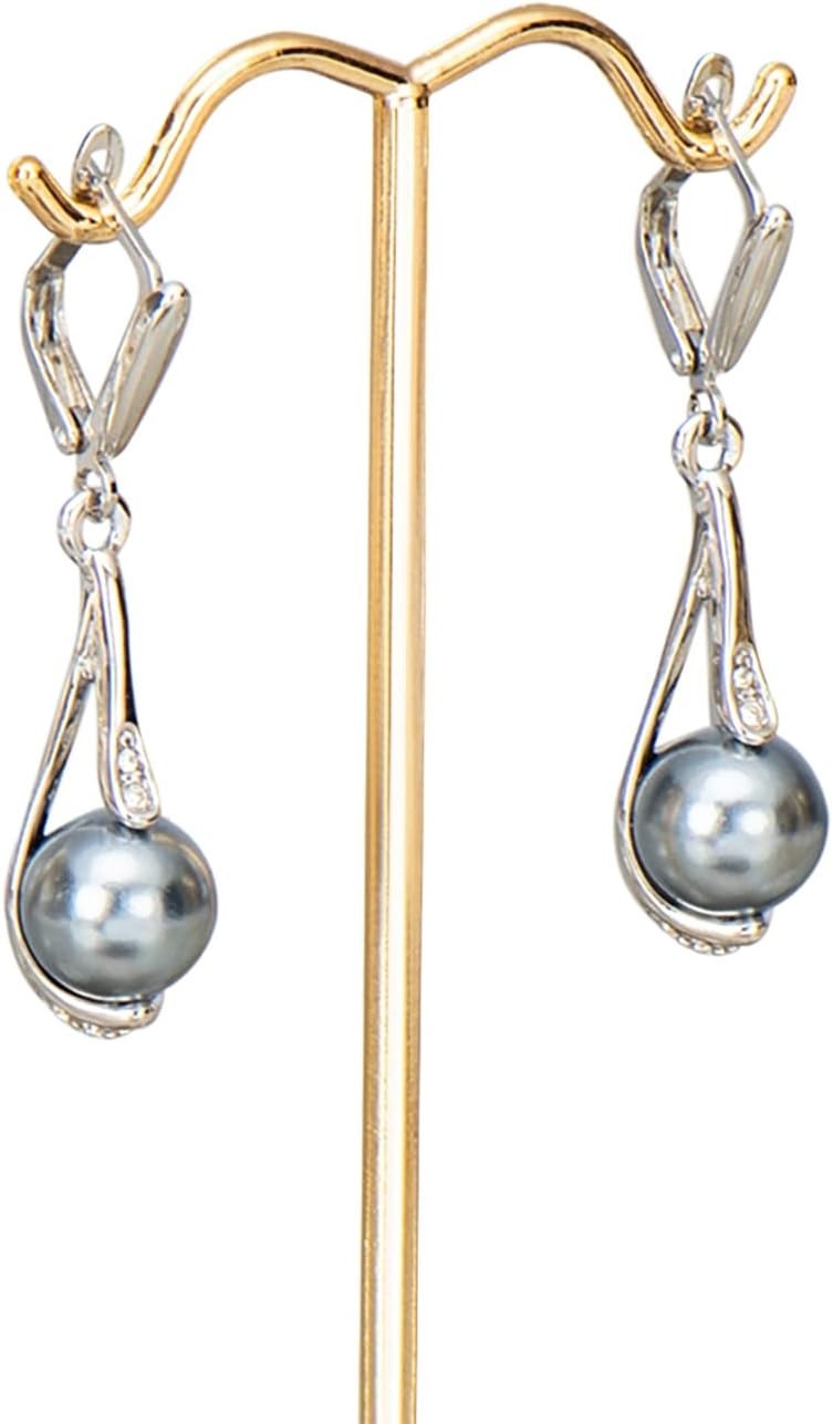 Stylish Jewelry Display: 4 Gold Acrylic Earring Stands for Countertops