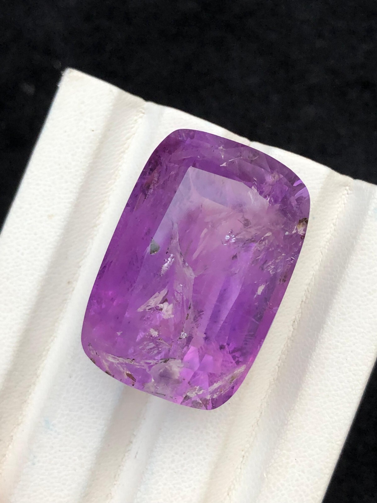 99.20 Ct Natural cut amethyst Emerald shape loose gemstone from Afghanistan.
