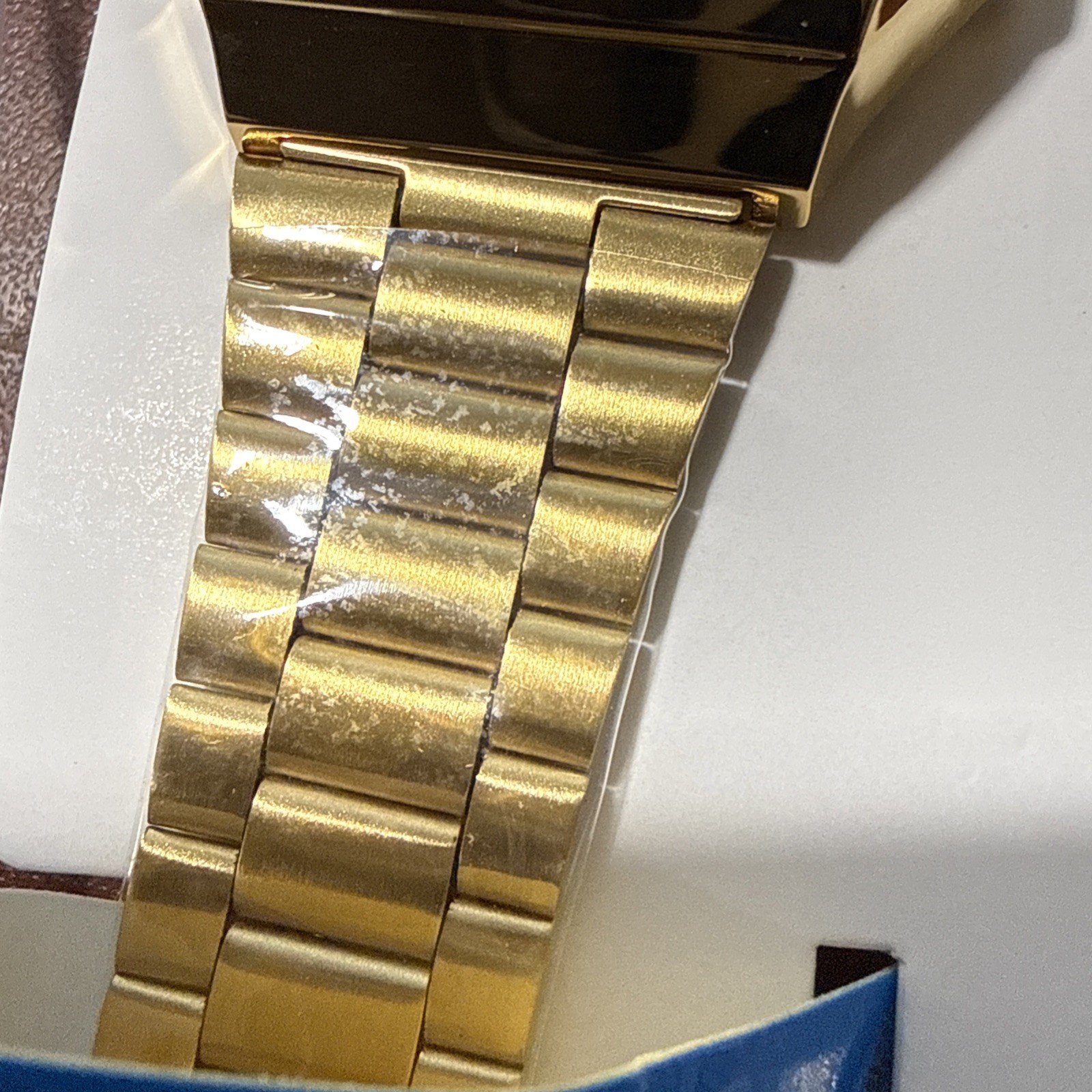 Casio A168WG Gold Digital Watch Black Dial Module 3298 Men’s Quartz Vintage OEM