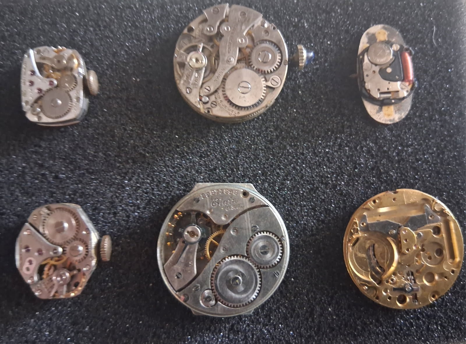 12 Antique Watch Lot Movement Swiss for Parts 19 Jewels Elgin, Waltham & Others