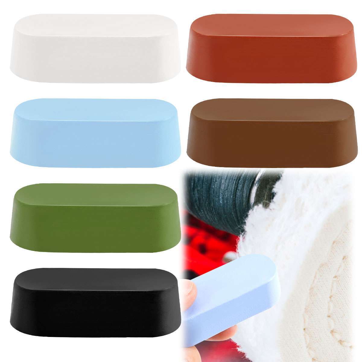 6pcs Metal Polishing Compound Emery Buffing Polish Rouge Paste Aluminum Steel US