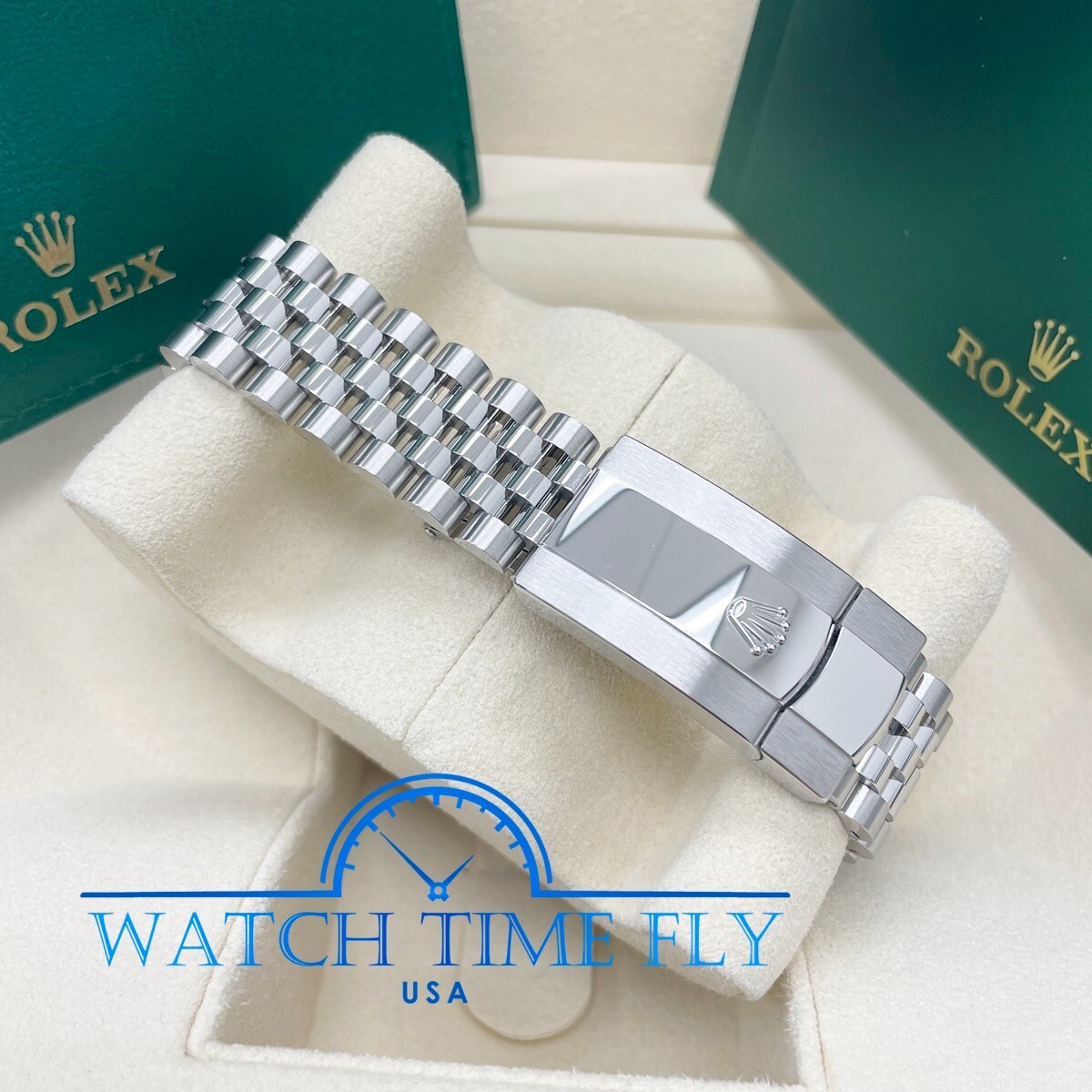 Rolex 126234 Stainless Steel Datejust 36mm Fluted Bezel Blue Index Dial Jubilee