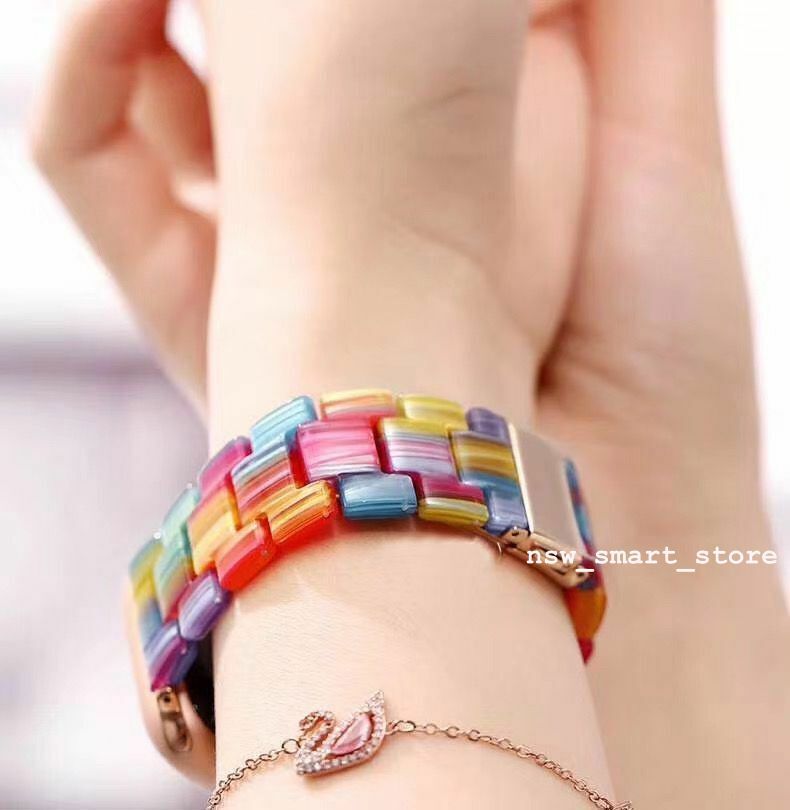 Resin Watch Band Wrist Strap For Samsung Galaxy Watch 3 41MM Active 2 40 42 44mm