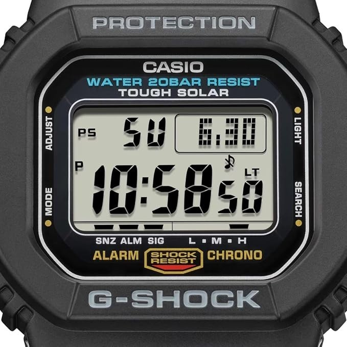 CASIO G-SHOCK Origin 5600 Series World Time Solar Men’s Watch G-5600UE-1DR