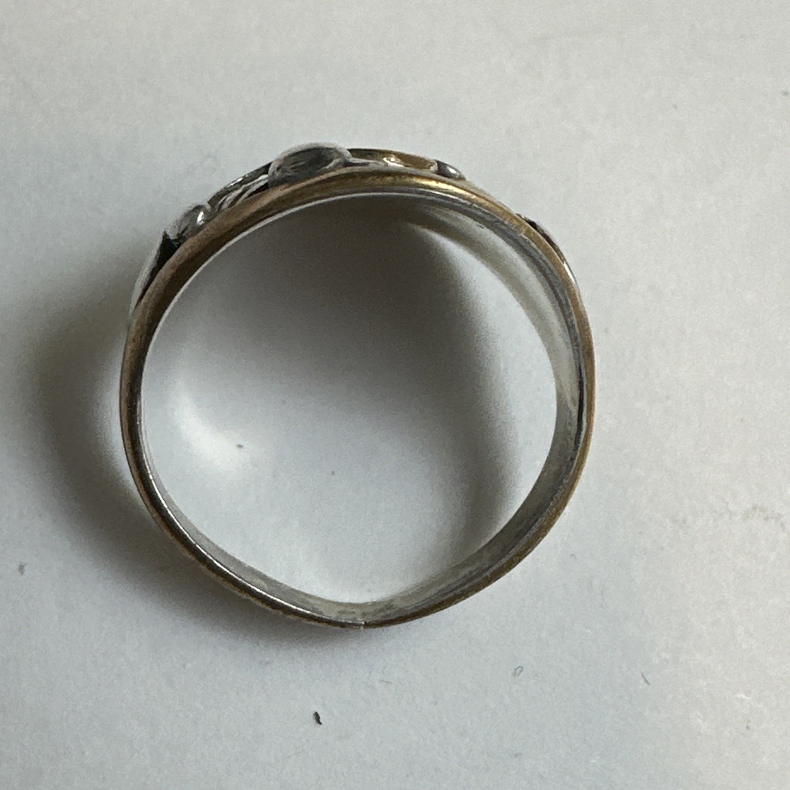 ML Gold And Silver Tone Sterling Silver Ring Size 7