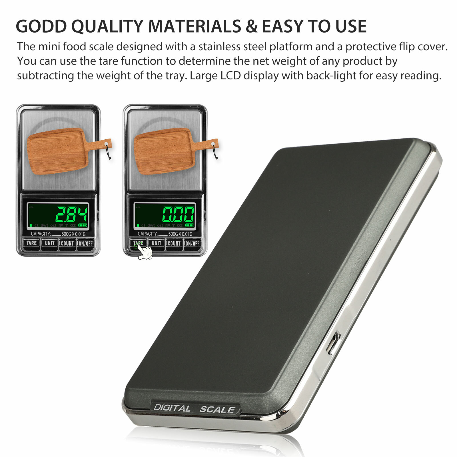 Portable Pocket Electronic Scales Jewellery Gold Weighing Mini Digital Scale