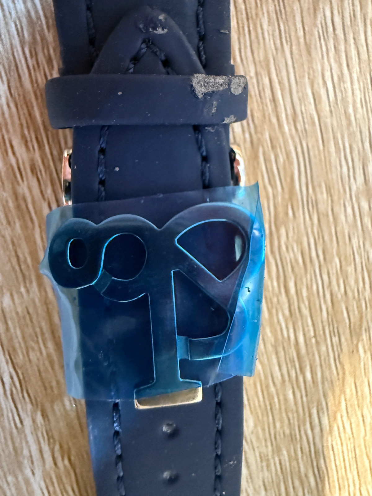 Pre-Owned Original Jacob & Co. Polyurethane 20mm Blue Strap With Steel Buckle
