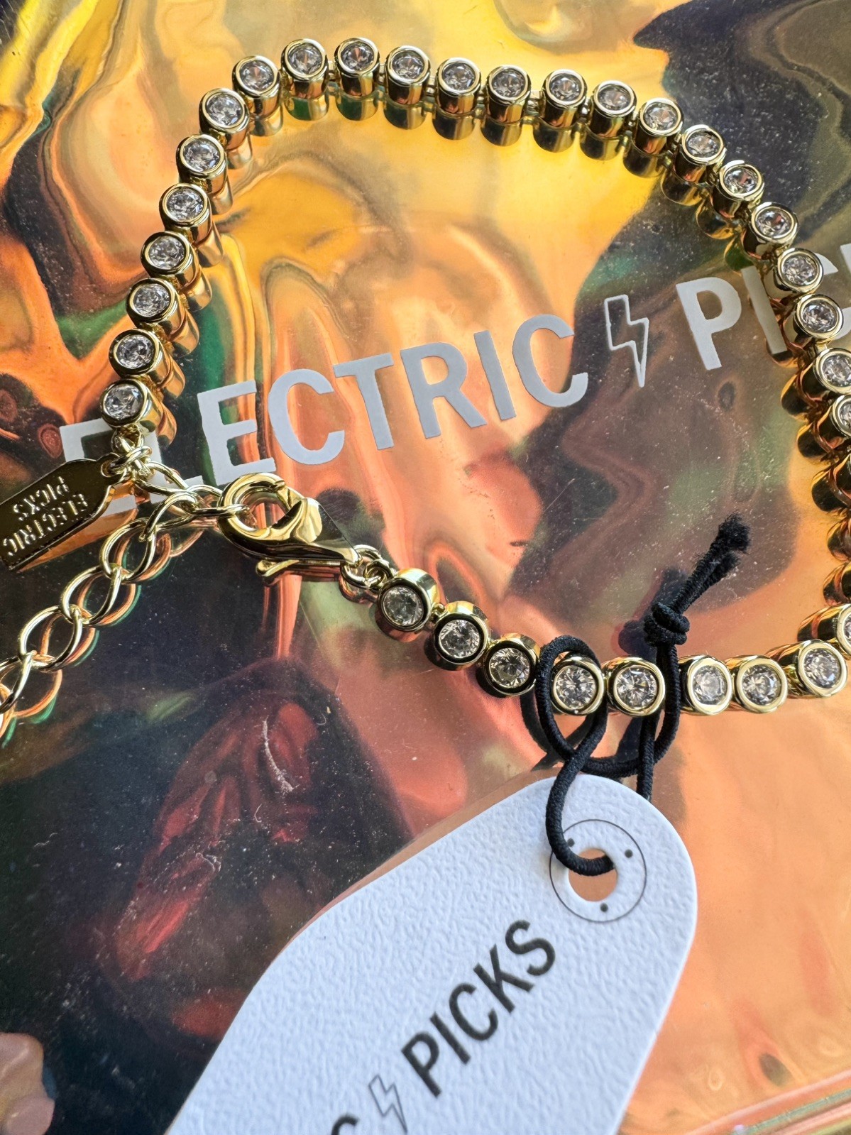 Electric Picks Mini Jewel Bezel Tennis Bracelet