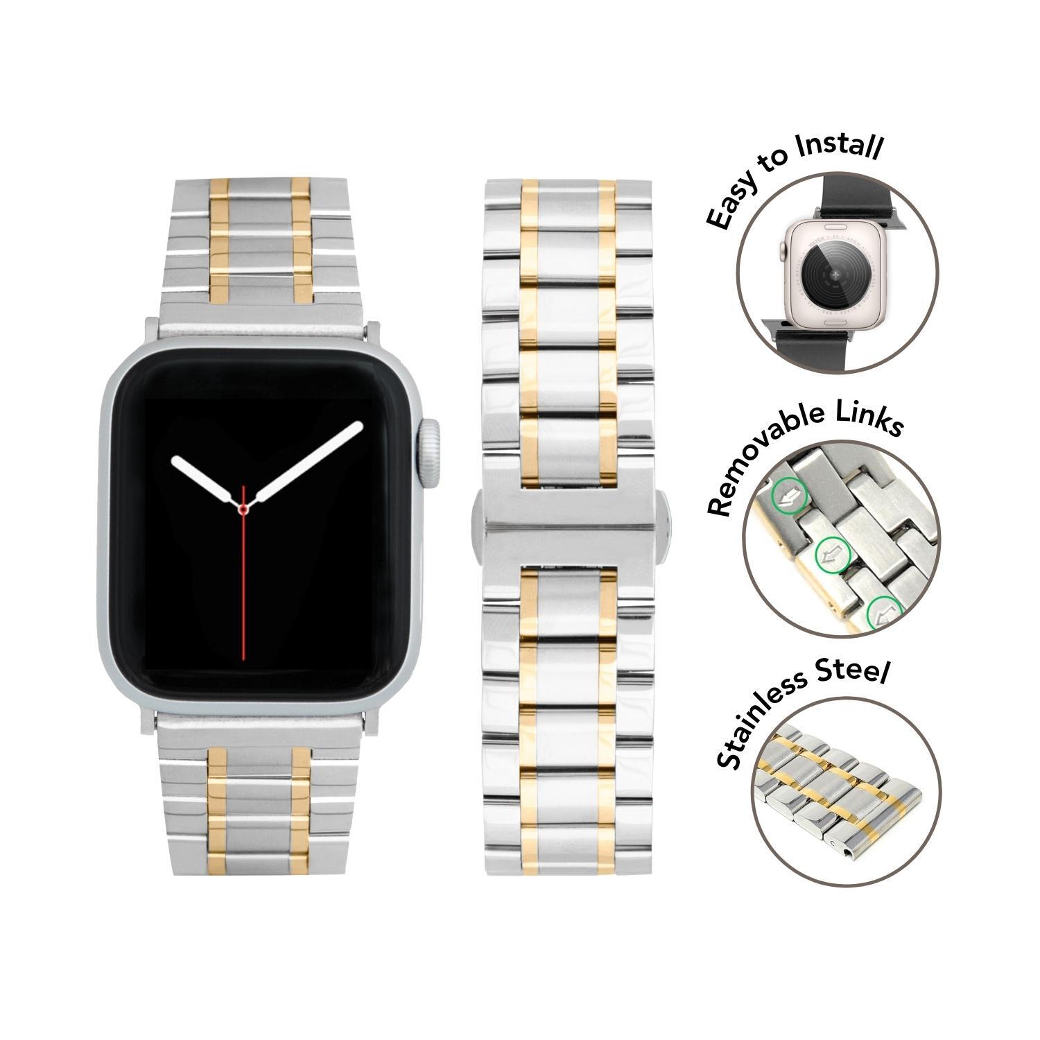 Metal Deployment Bracelet Strap for Apple Watch Band 49mm Ultra 1 & 2