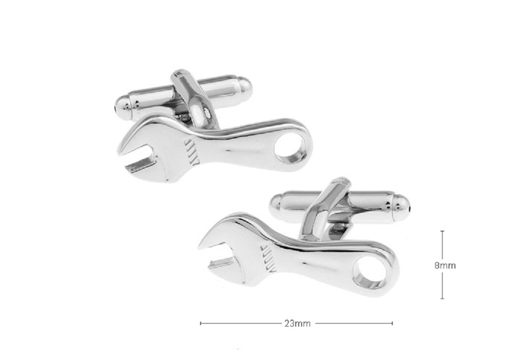 Wrench Pair Cufflinks Mechanic Spanner Wedding Fancy Gift Box Free Ship USA