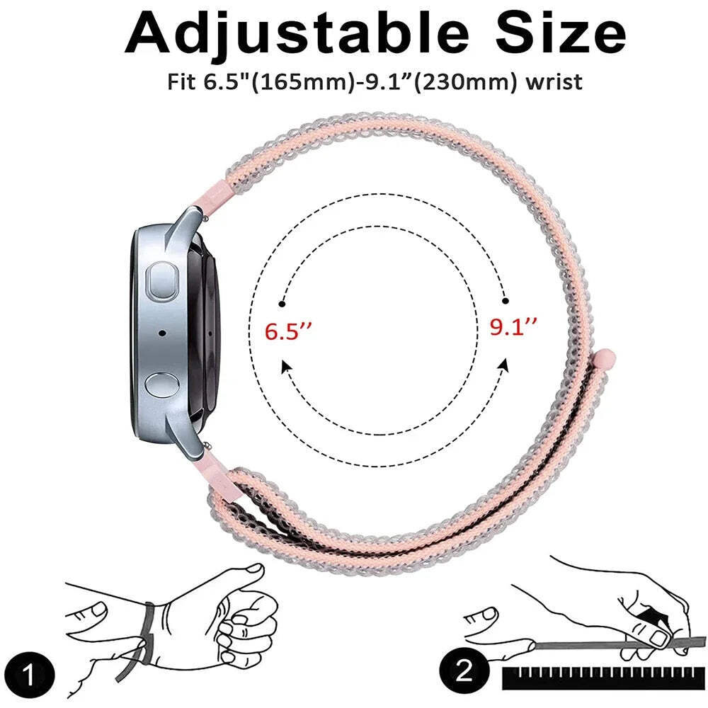 20mm/22mm watch band For Amazfit GTR/GTS 4-3-2-2e/GTR 42mm-47mm/bip-U-S-lite Nyl