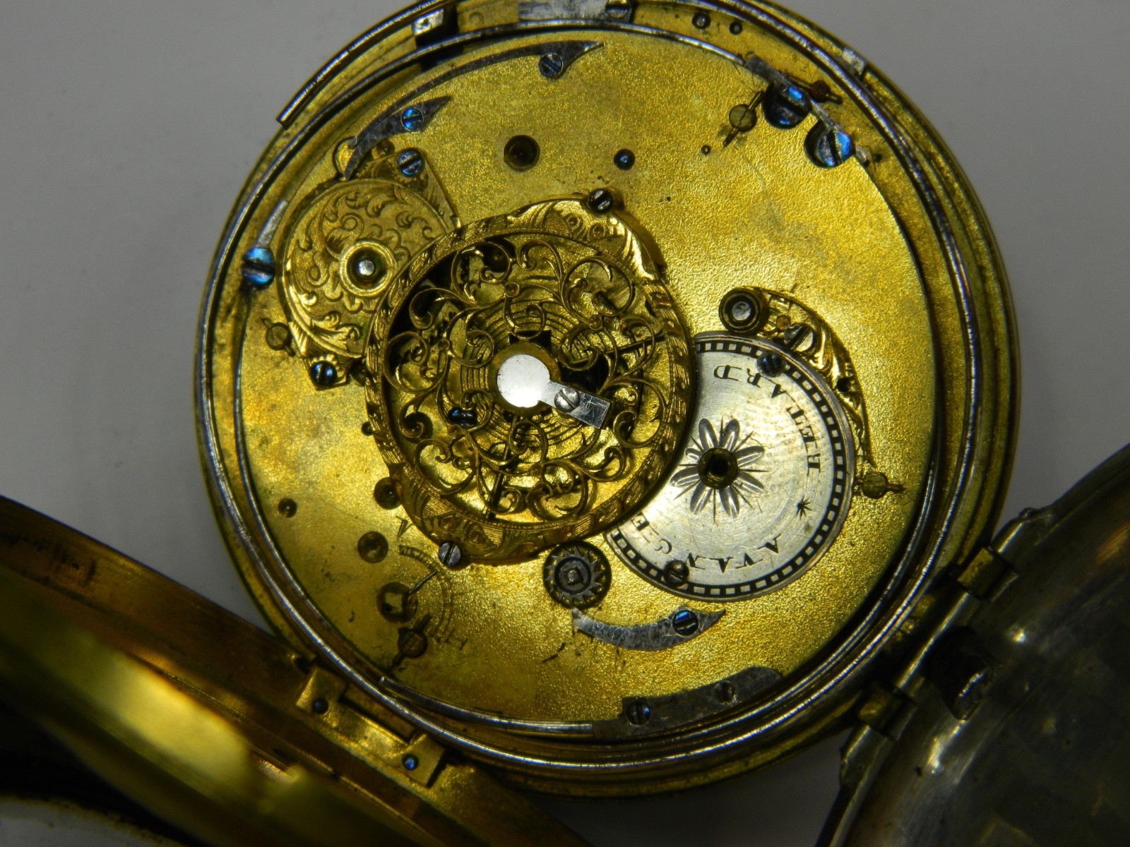 VERY RARE 18th CENTURY THIN FRENCH VERGE FUSEE REPEATER CHIME GONG POCKET WATCH