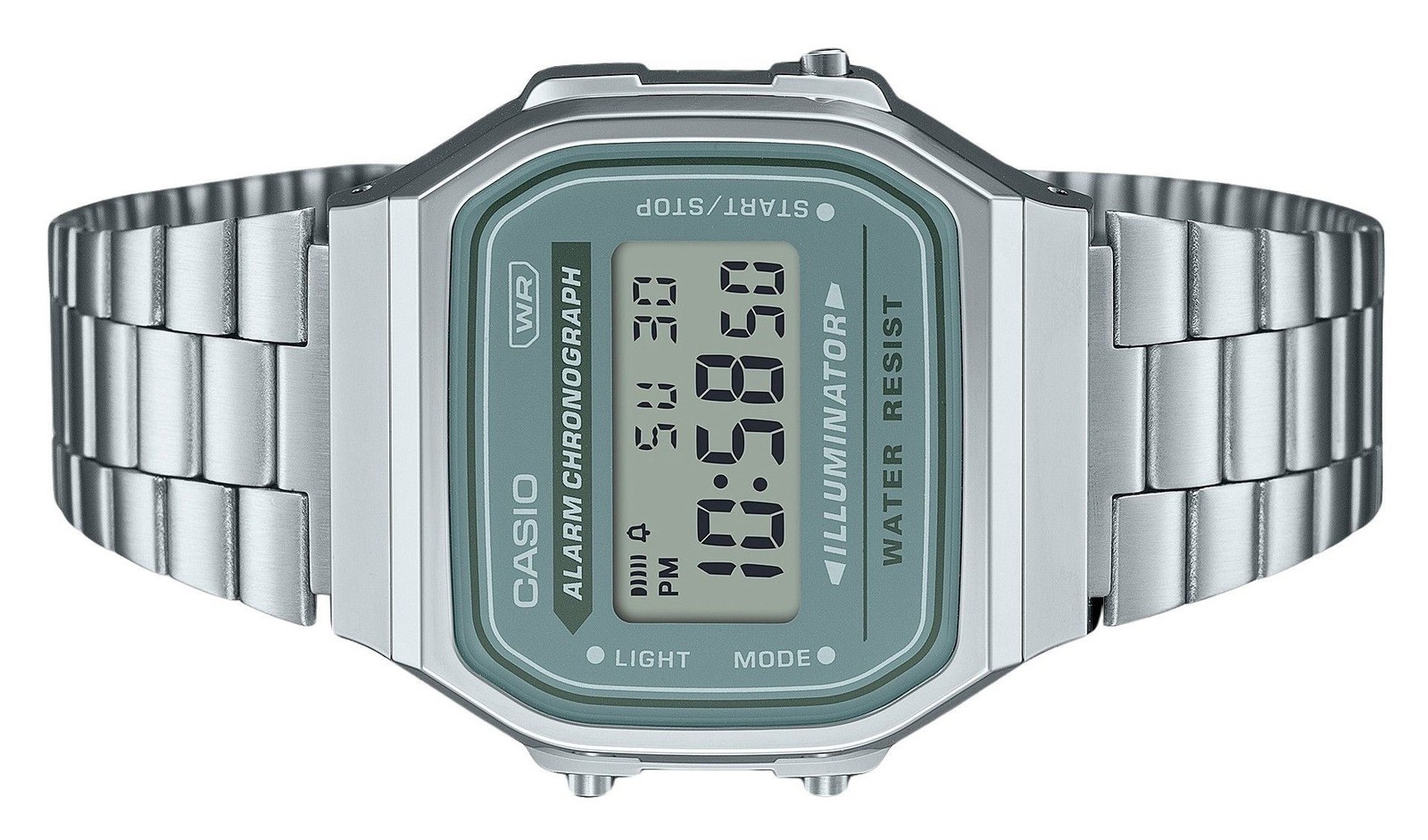 Casio Vintage Digital Stainless Steel Bracelet Quartz A168WA-3A Men’s Watch