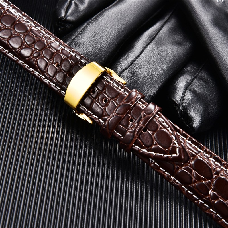 Correas De Reloj De Cuero Con Patrón De Cocodrilo Para Hombre Diseño De Lujo Cor
