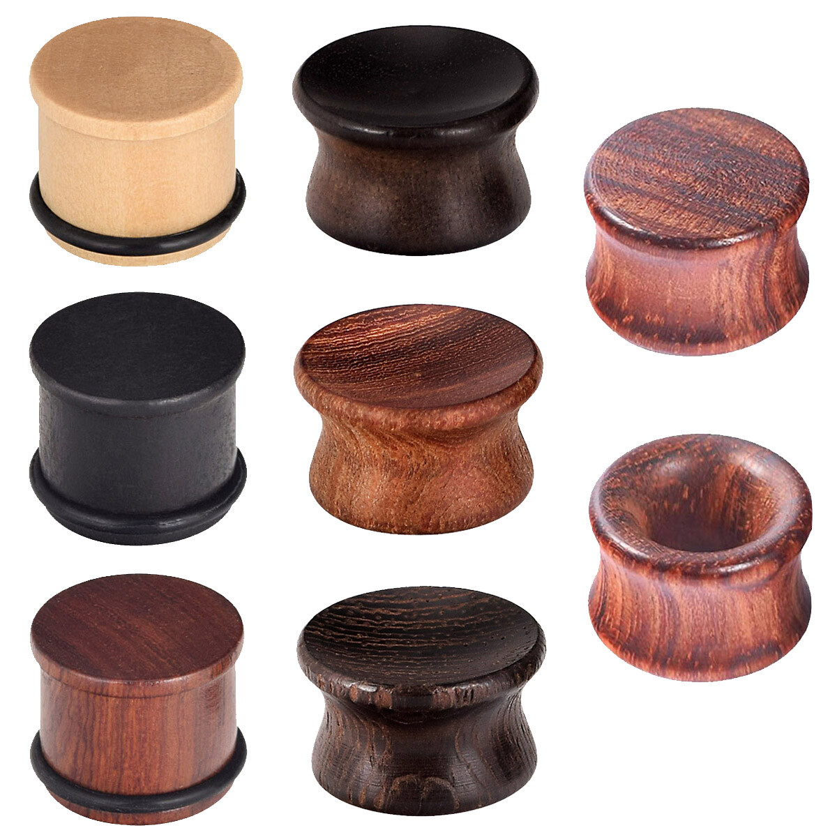 Wholesale Lot 20x Stone/Acrylic/Stainless Steel/Wood Ear Plugs Tunnels Ear Gauge