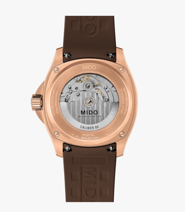 Mido Multifort TV Big Date Brown Dial Rose Gold Bezel Men’s Watch M0495263729100