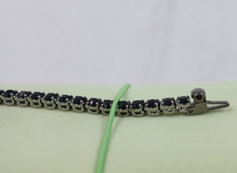 Swarovski Matrix Tennis bracelet Round cut Black Ruthenium plated Size M (Z2-B8)