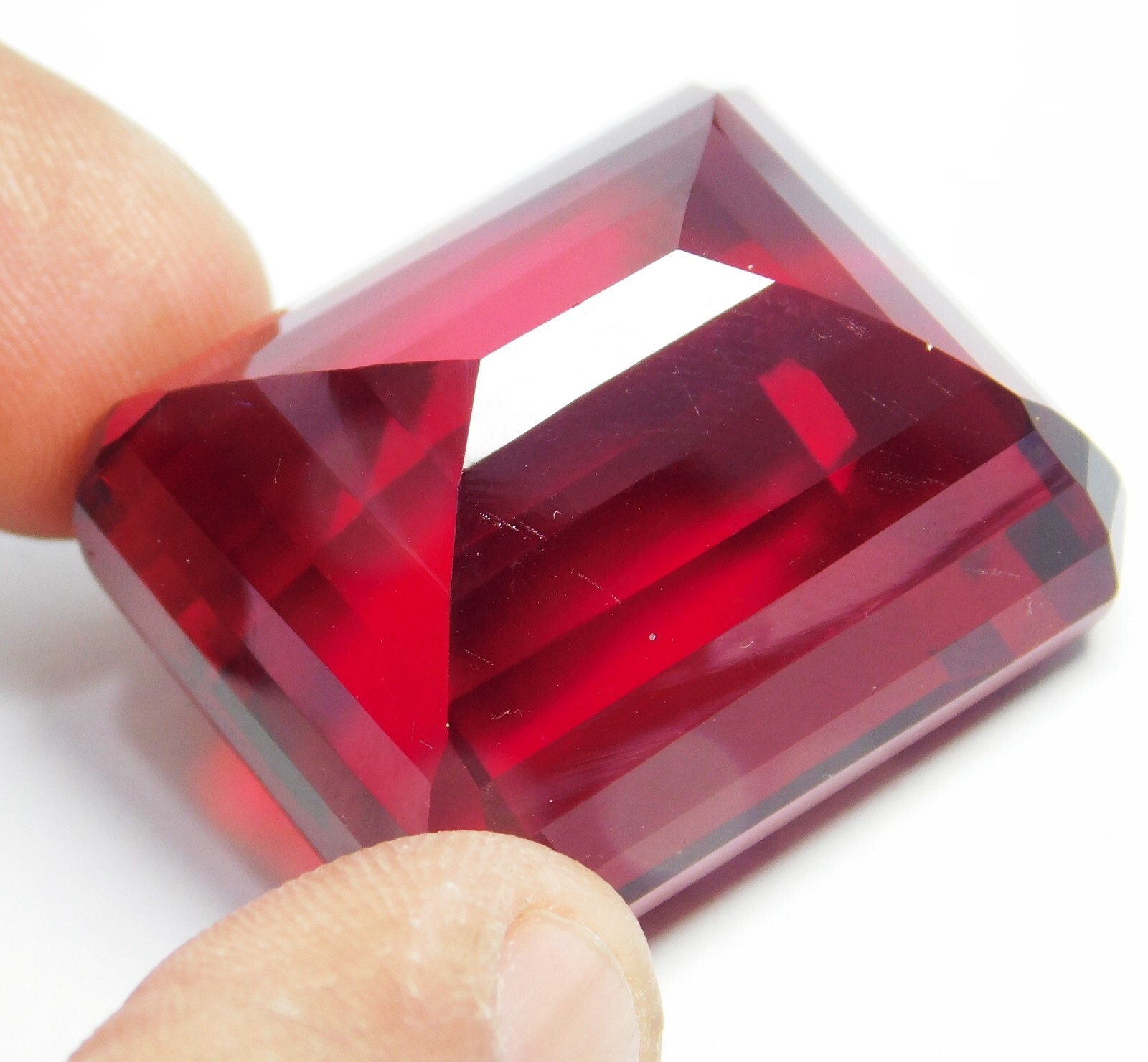 Natural Rare Almandine Red Garnet 142.30 Ct Certified Emerald Cut Loose Gemstone